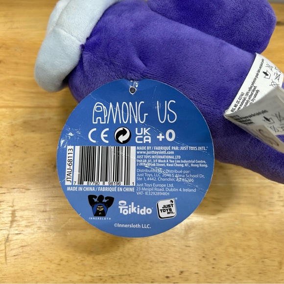 Among Us Imposter Plush Purple Sailor Crewmate 7” Stuffed Toikido New NWT - Picture 5 of 11